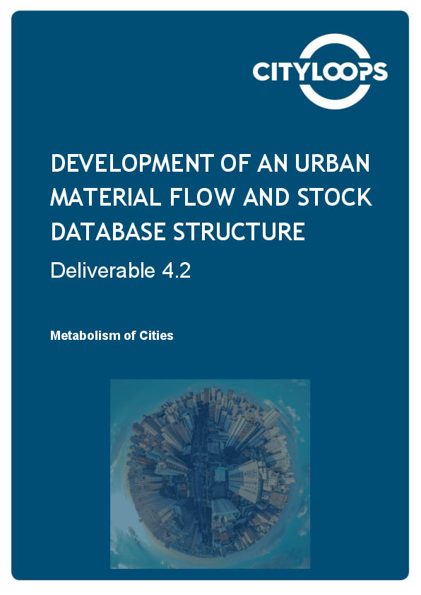 Development of an urban material flow and stock database structure